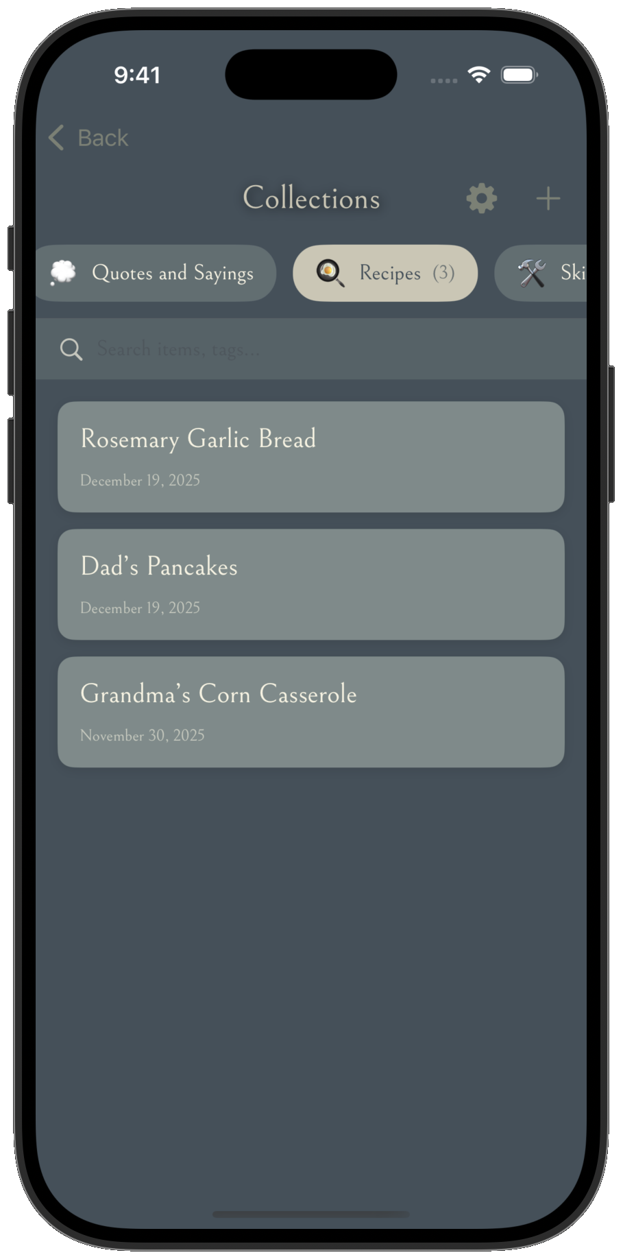 EverWritten Collections feature